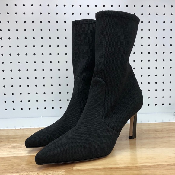 stuart weitzman rapture mid calf stretch sock booties